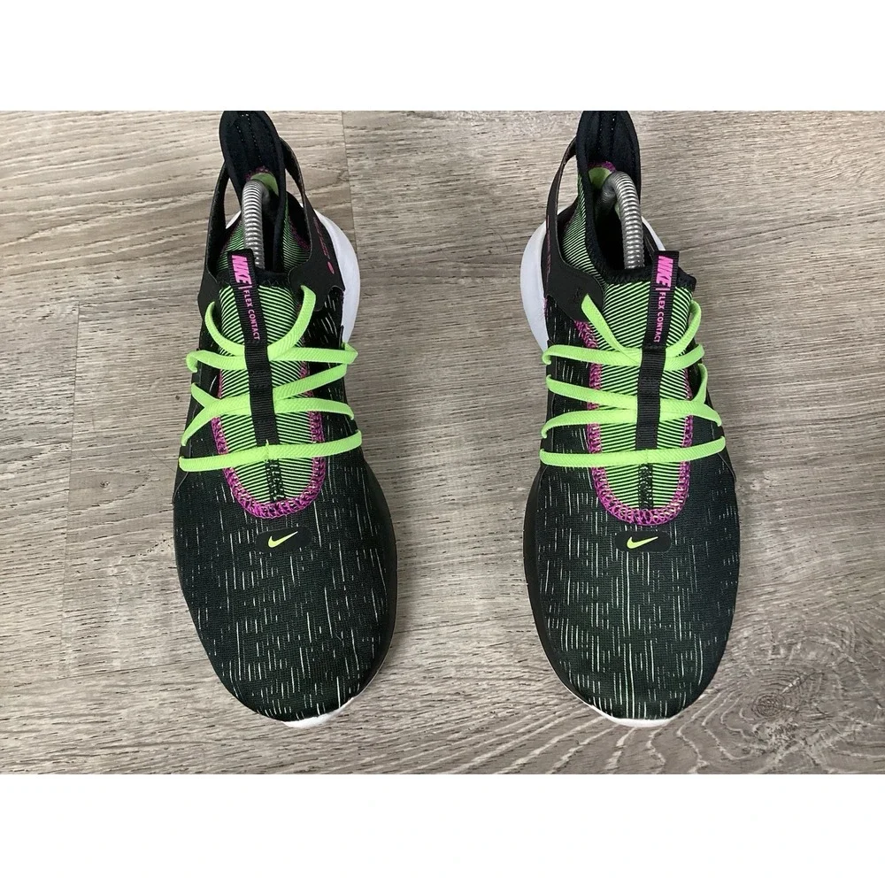 Nike Flex Contact 3 Black Volt Glow Mens Size 10 Shoes Sneakers Running